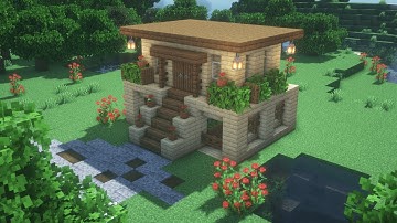 Minecraft: Simple Birch Starter House Tutorial | How to Build a Starter House in Minecraft