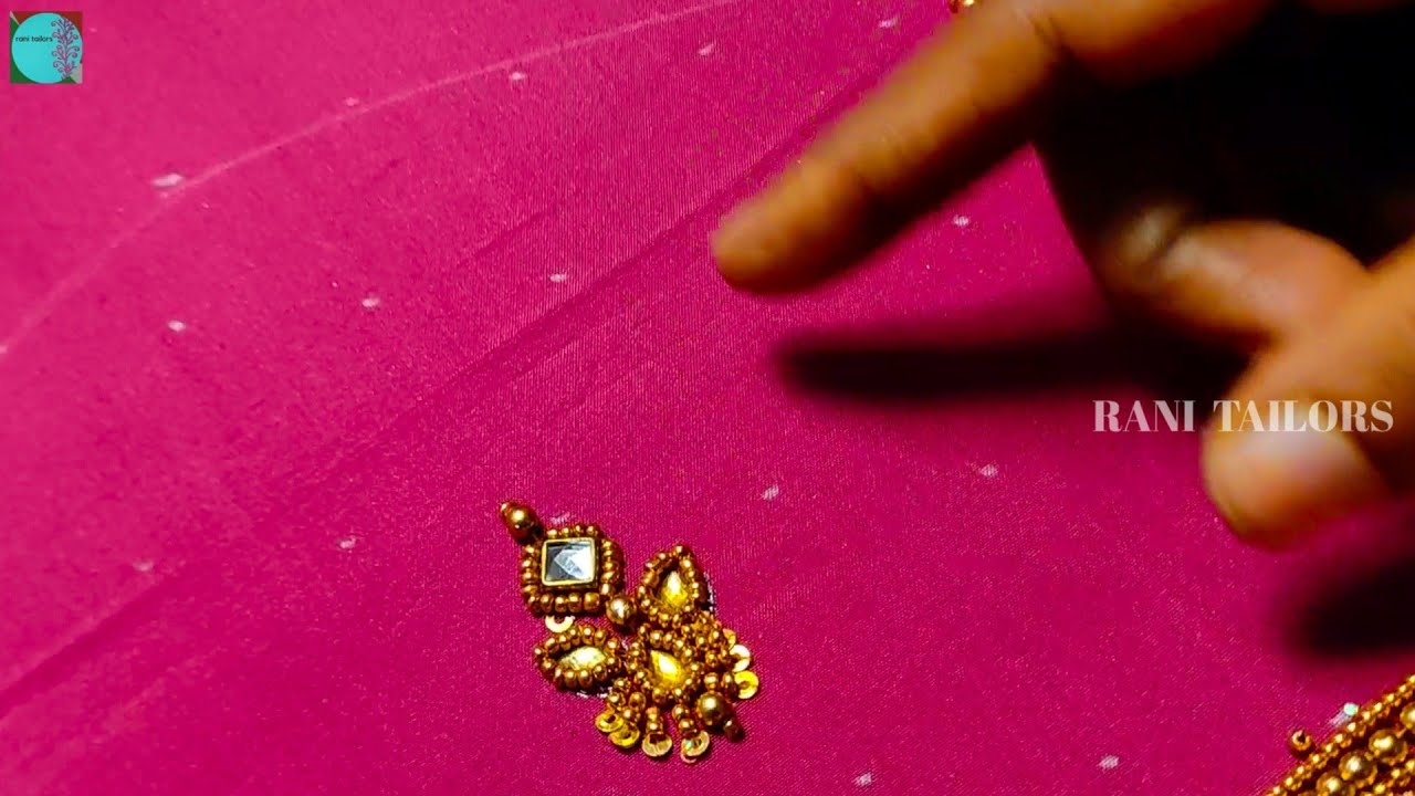 beautiful puttas design using normal needle same like aari - YouTube