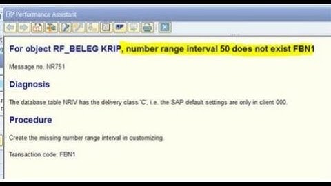 SAP Error // Error Message  No. NR751 // Number range Interval 50 does not exist// #sap #sapmm
