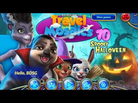 Travel Mosaics 10: Spooky Halloween Gameplay