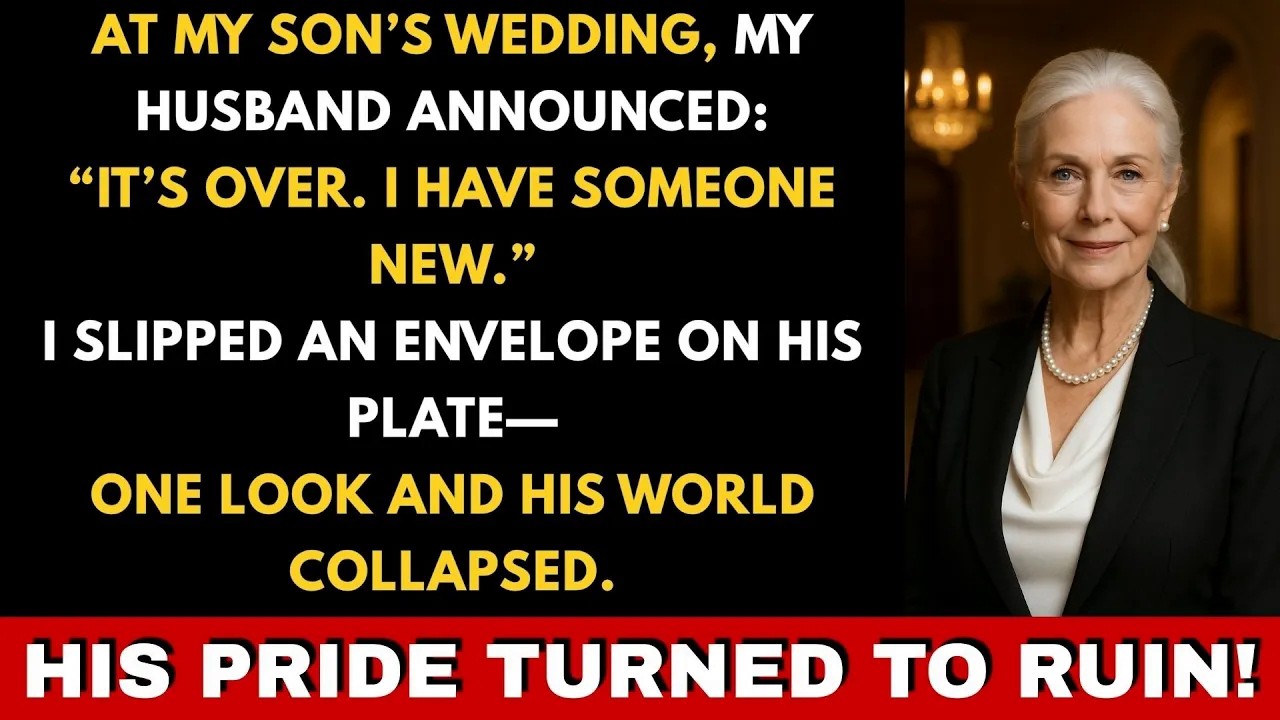 At my sons wedding dinner my husband stood up and announced this is the end for us i've found