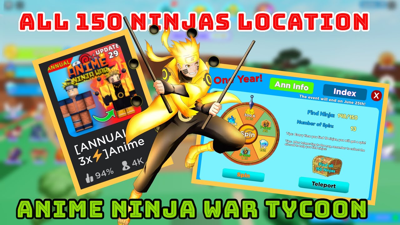 Anime Ninja War Tycoon codes in Roblox Free Diamonds and more May 2022