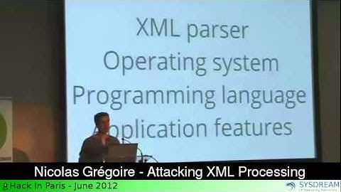 Nicolas Gregoire Attacking XML Processing
