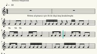 6. Tartım Çalışması (1'lik - 2'lik - 4'lük - 8'lik - 16'lık Nota) Resimi