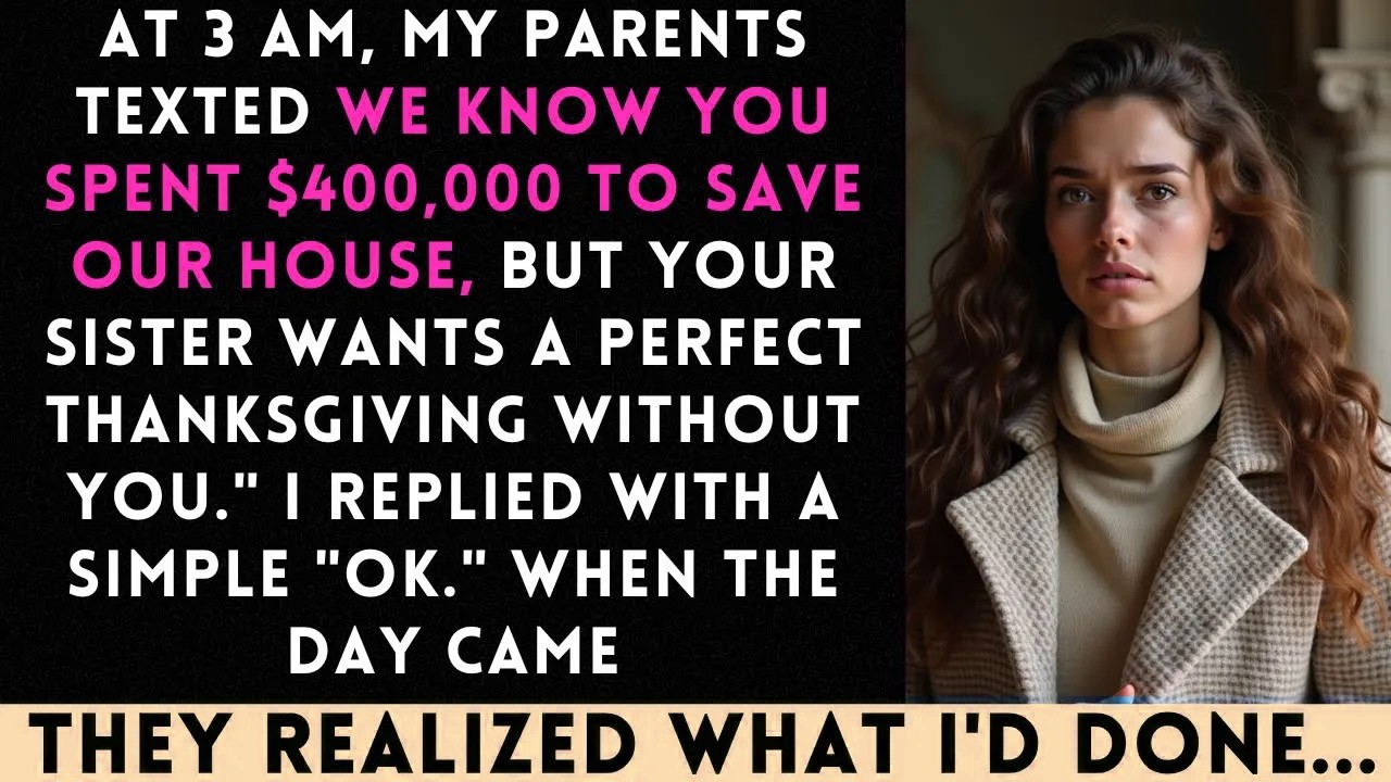 Don't Come To Thanksgiving - Your Sister's Running The Show My Parents Texted After I Paid Off Thei.