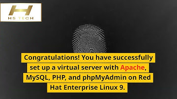set up a virtual server with Apache, MySQL, PHP, and phpMyAdmin on Red Hat Enterprise Linux 9
