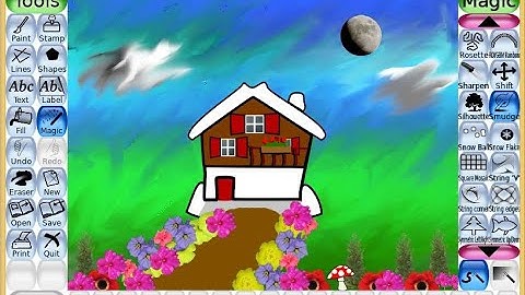 How to draw a Dream House in Tux Paint