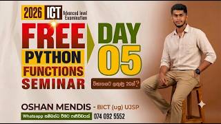 2026 AL ICT || PYTHON SEMINAR || DAY 05 (FUNCTIONS )