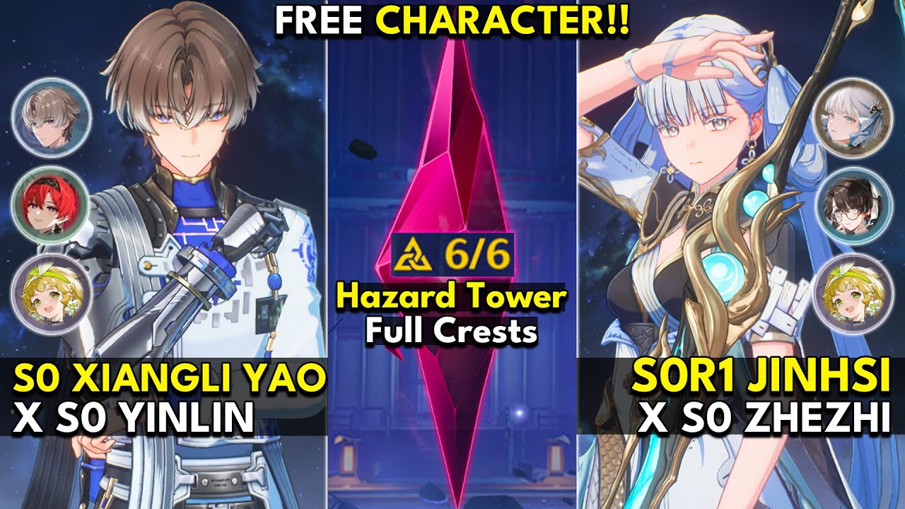 S0 Xiangli Yao x S0 Yinlin & S0R1 Jinhsi x S0 Zhezhi | ToA Hazard Tower 6 Crests Wuthering Waves 1.2