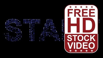 Free Stock Videos – animated letters text START with blue matrix code falling effect