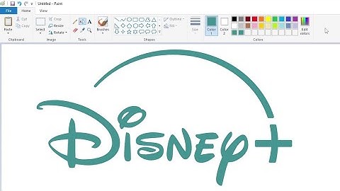 How to draw the Disney+ logo using MS Paint | How to draw on your computer