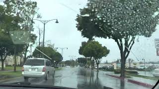 Rainy weather Los Angeles California