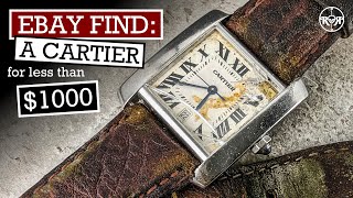 Broken Cartier from eBay  Vintage Cartier Tank Restoration for less than $1,000