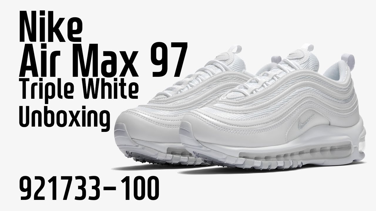 나이키 에어맥스 97 트리플 화이트 언박싱. (Nike Air Max 97 921733-100 Triple White Unboxing)  - Youtube