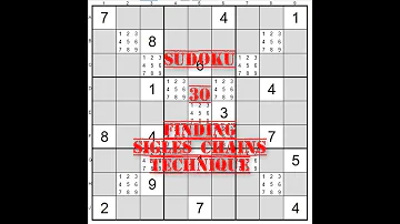 30 Sudoku Finding Singles Chains Technique