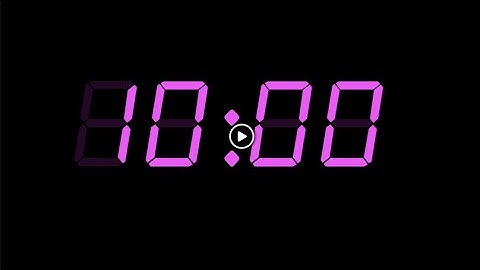 10 Minute Timer, retro magenta lcd alarm clock, with Alarm ⏰