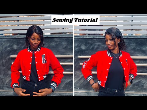 【U LAN】Recipe Semi-Cropped Varsity Jacket U LAN】Recipe Semi-Cropped Varsity Jacket