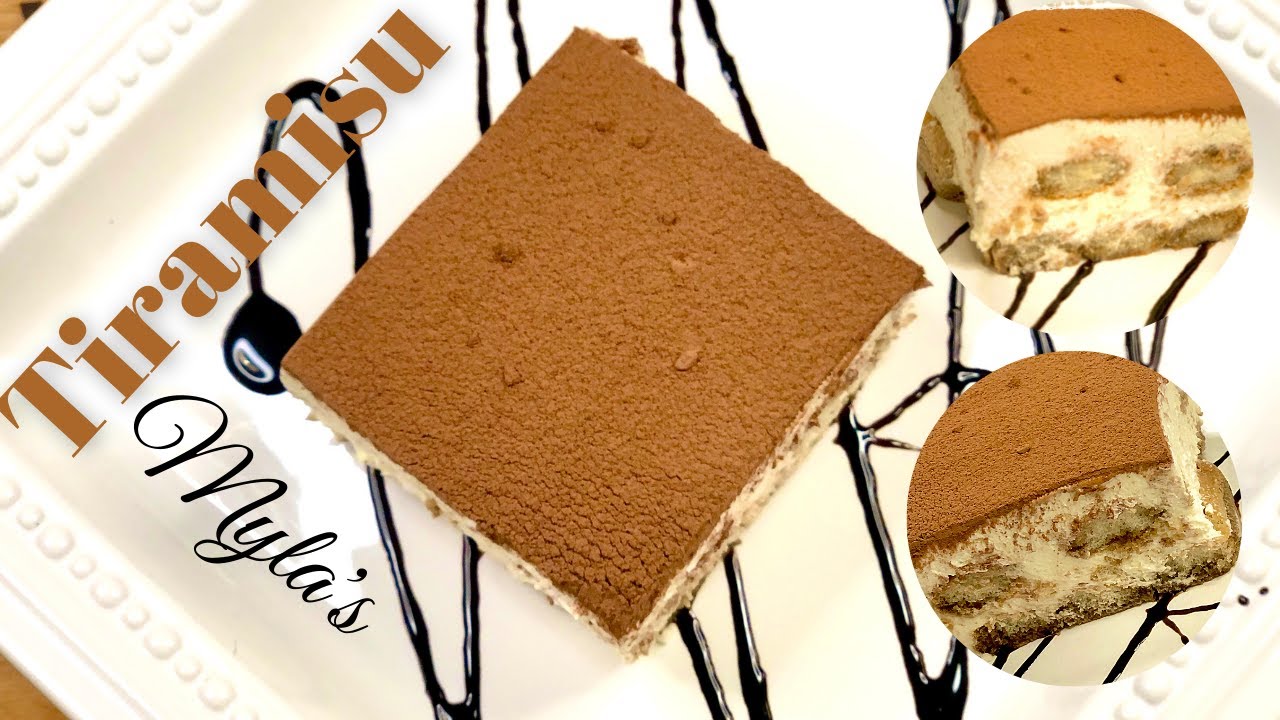 Mango tiramisu with savoyards