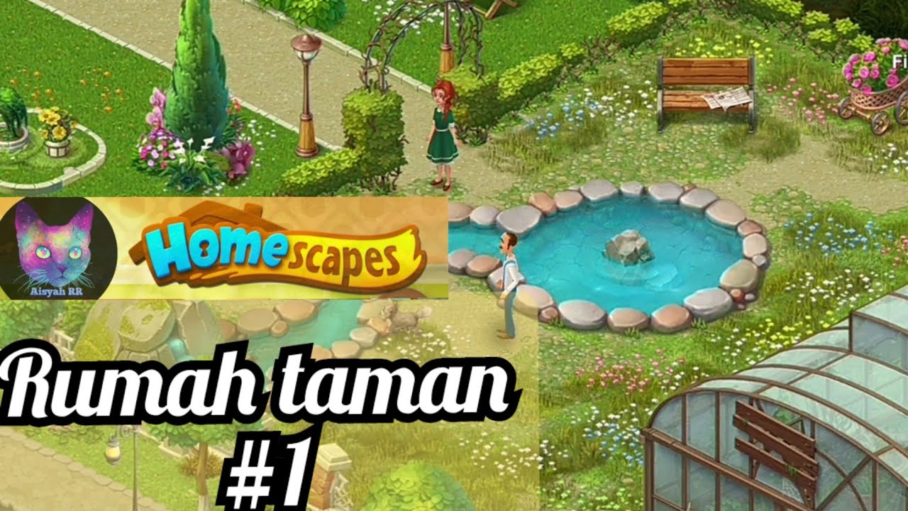  GAME  HOMESCAPES MEMBUAT RUMAH  TAMAN 1 YouTube