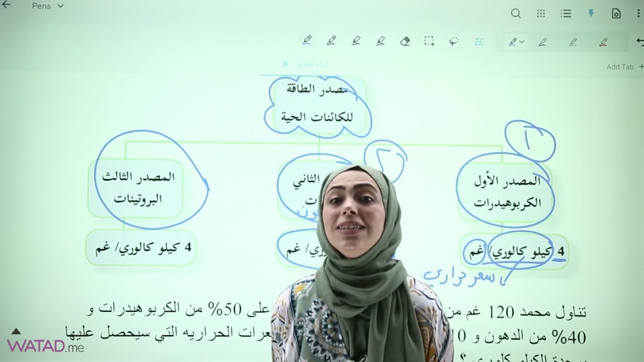 شرح الدرس الأول البناء الضوئي ومصادر الطاقة - مادة العلوم الحياتية - وفاء الزير - توجيهي2007 فلسطين