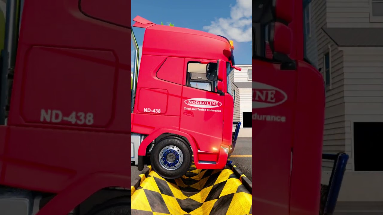 BeamNG.drive Truck vs Reverse Speed Bump E402