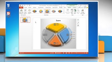 How to use legends to identify colors/patterns in pie chart in PowerPoint 2013 presentation