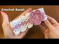 كروشية بندانة شعر بزينة أطراف مميزة لأي مقاس سهلة وسريعة | crochet head band | Crochet Sarah