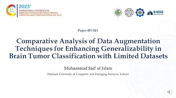 Research Talk 001: Data Augmentation for Brain Tumor Classification in MRI (ICETECC 25)