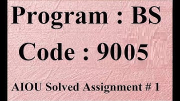 AIOU Code 9005 Solved Assignment No 1 Spring 2024 | Baloch Academy