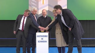 Fest für Erdwärme in Schwerin – Bundeskanzler Scholz startet Geothermie-Anlage
