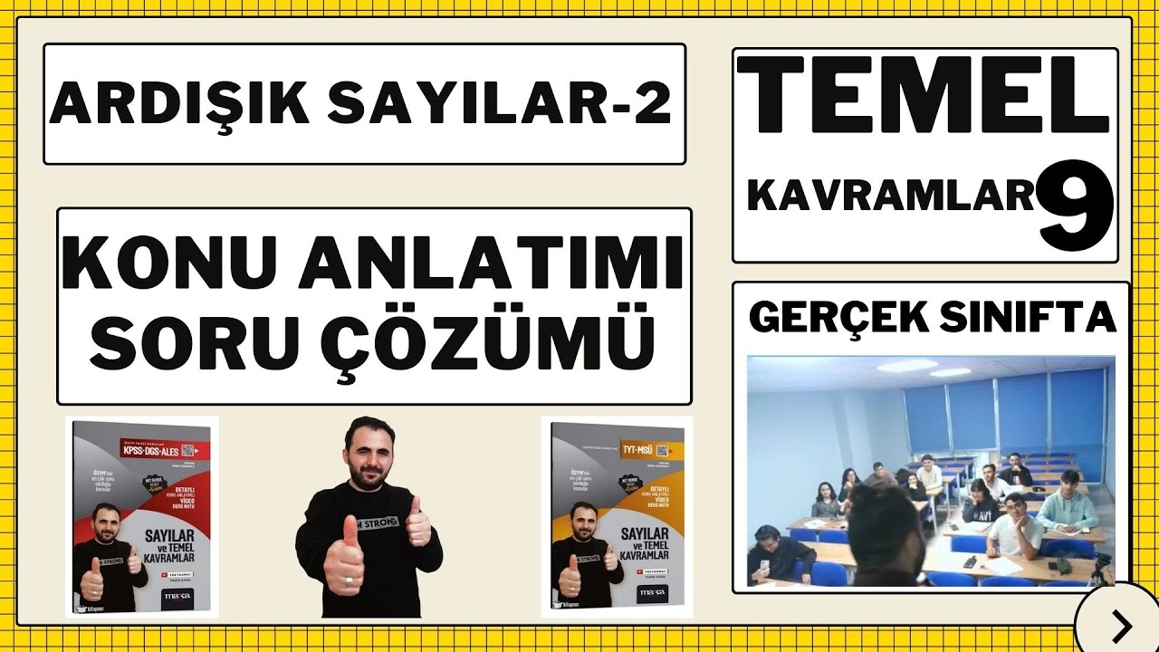Ardışık Sayılar Konu Anlatımı DERS-2  |Temel Kavramlar 9 #YKS #KPSS #DGS #ALES
