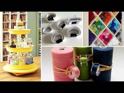 👚40 Clever Sewing Supplies Organization Ideas  2017 - Room Storage Hacks | Flamingo Mango👚