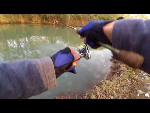 წყალწითელაზე სპინინგით თევზაობა თვითნაკეთი ყანყალებით