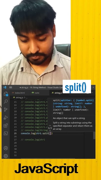 Split In Javascript - YouTube image.