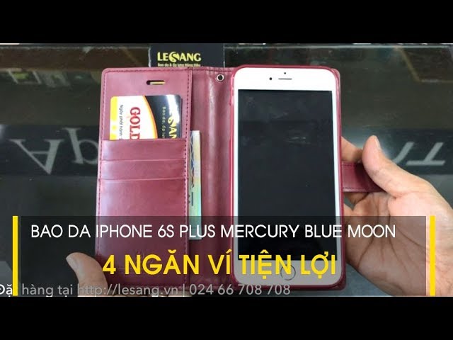 LÊ SANG | Bao da iPhone 6s Plus Mercury Blue Moon siêu bền với 4 ngăn ví tiện lợi