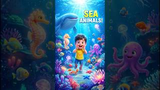 Learn Sea Animals with Suraj 🐙🐠 | Fun Kids Learning Video | #kidsrhymes #tinysurajrhymes #viral