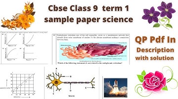 cbse class 9 sample paper science 2021-22 term 1 with pdf solutions