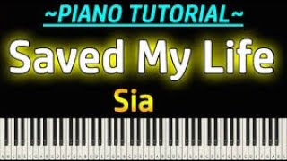 Sia - Saved My Life (Piano Cover) Synthesia Tutorial