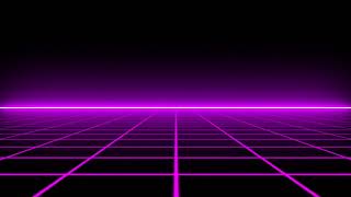 Neon Purple Grid Retrowave 80s Scifi VJ Loop Video Background for Edits