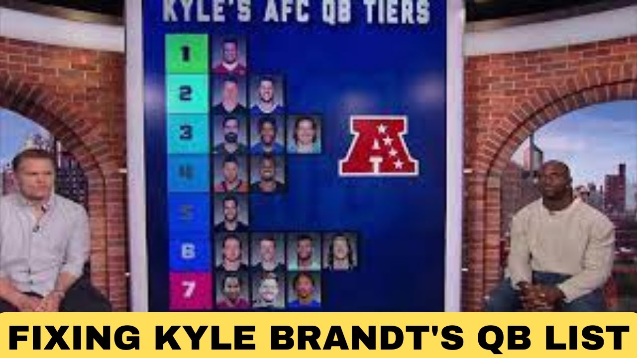 Reaction To Kyle Brandt AFC QB Tier List YouTube