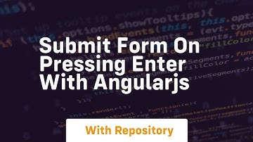submit form on pressing enter with angularjs