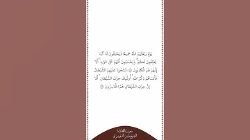 تلاوة في دقيقة سورة المجادلة الآيات من ١٨ إلى ١٩ الشيخ ياسر الدوسري
