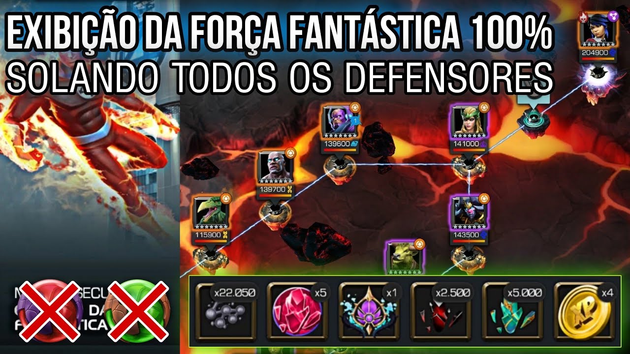 Solando todos os defensores da Exibição da Força Fantástica | Marvel Torneio de Campeões