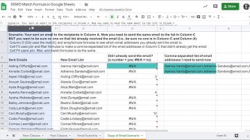 Google Sheets: Match() formula extended with join, filter, and iserror formulas