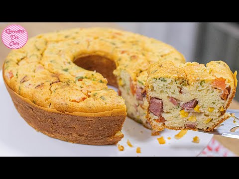 LANCHE FÁCIL E RÁPIDO! BOLO SALGADO DE CALABRESA | TODO FEITO A MÃO | RECEITAS DA CRIS