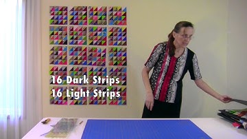 Half-square triangle quilts easily with tube piecing, with Irena Swanson