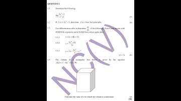 NCV Level 3 paper 1 Maths question 1