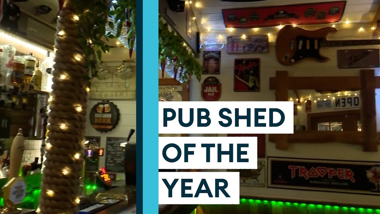 Pub shed of the year. A veteran’s prize-winning mancave.