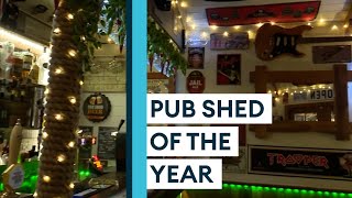 Pub shed of the year. A veteran’s prizewinning mancave.