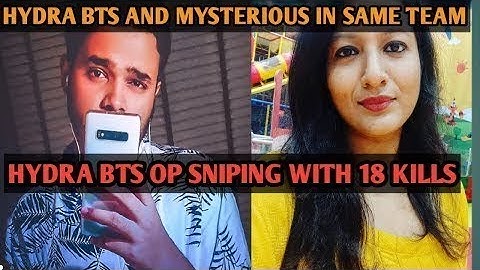#HYDRABTS #MYSTERIOUSYT HYDRA BTS AND MYSTERIOUS YT IN SAME TEAM | HYDRA BTS 18 KILLS